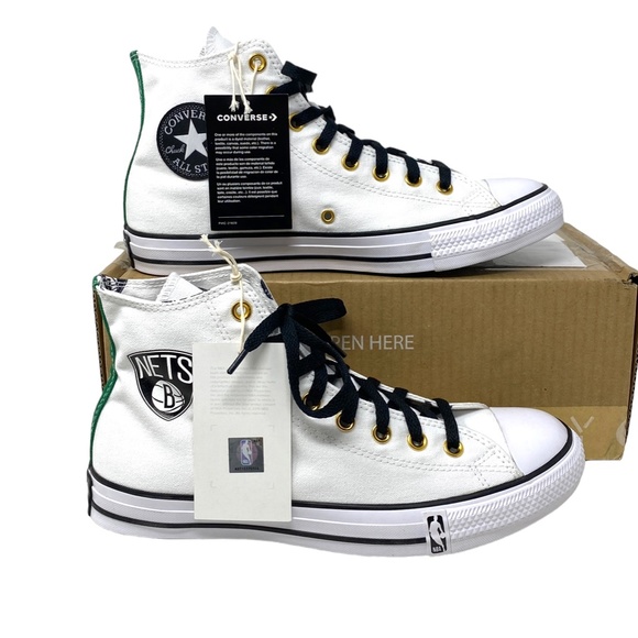 Converse Ctas High Top Canvas White Women's Size Sneakers Custom 172289C-WTBLGR - Picture 6 of 10